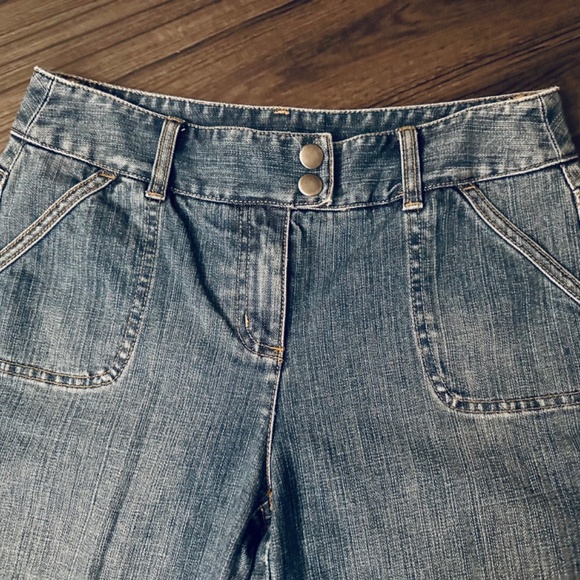 Talbots petites stretch crop jeans women’s size 4 faded denim - Picture 2 of 7